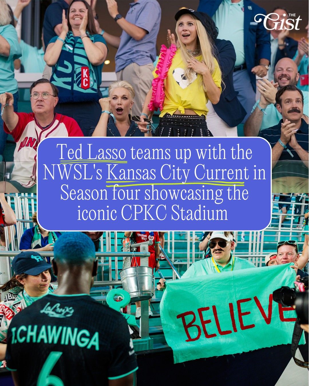 Ted Lasso is back on our screens, and this time it's shining a spotlight on women's soccer by teaming up with the Kansas City Current and the NWSL. 🔥⁣