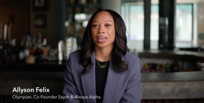 Allyson Felix speaking