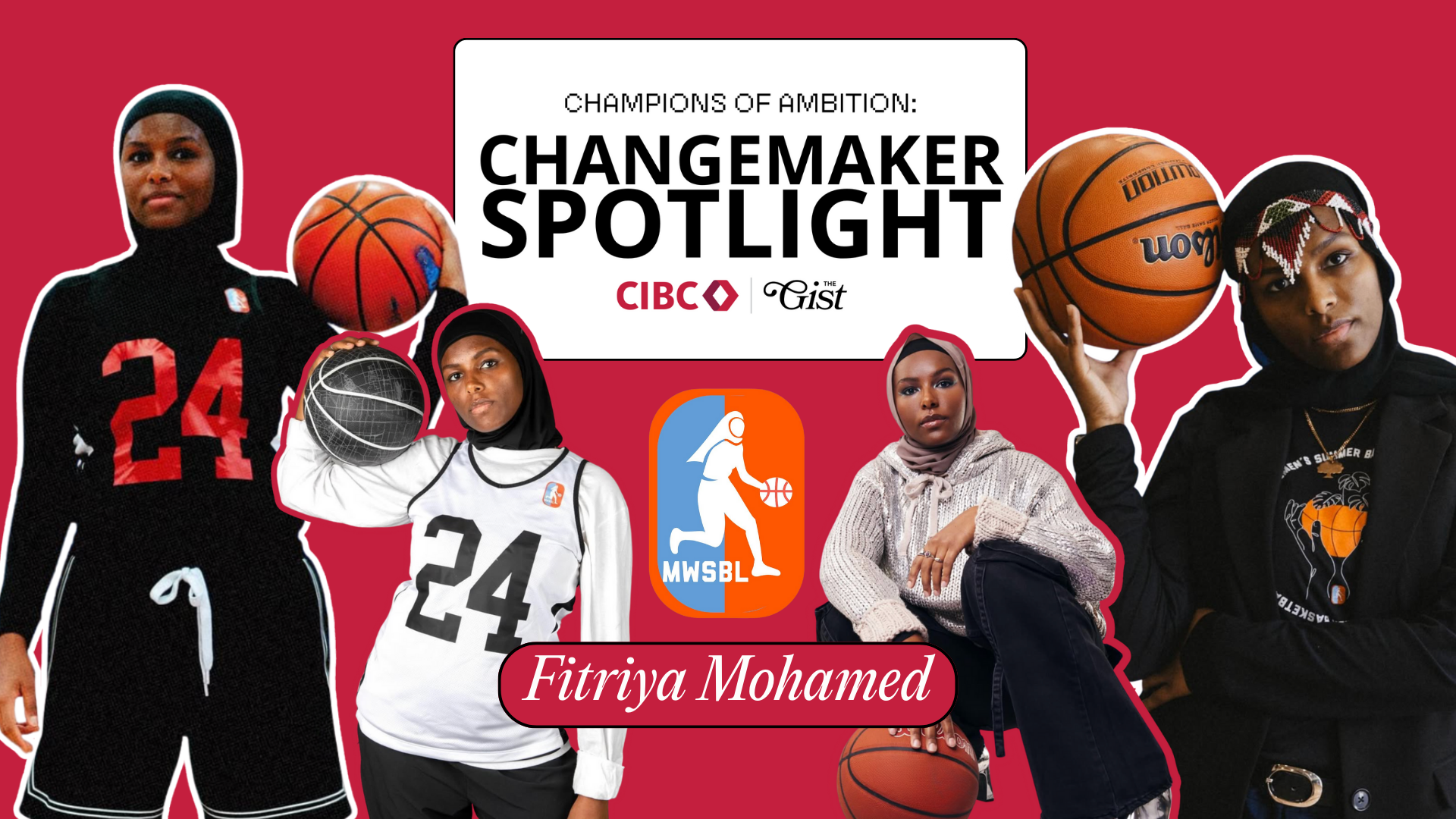 A collage of Fitriya Mohamed, CIBC Champion of Ambition Changemaker spotlight