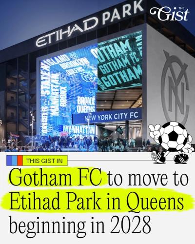 Beginning in 2028, NWSL's Gotham FC and MLS' New York City FC will share a home at Etihad Park in Queens. 🔥