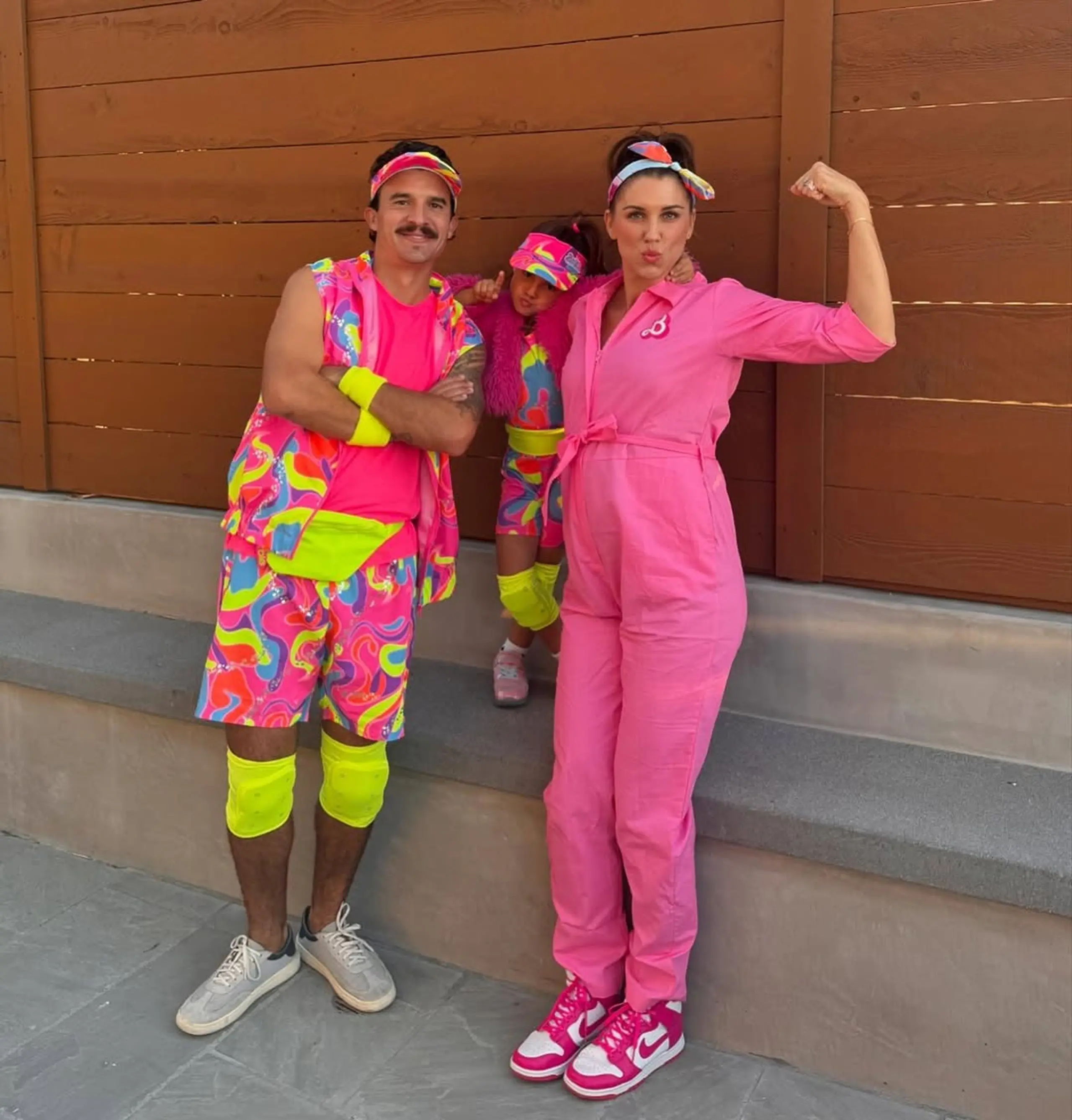Alex Morgan with her husband and daughter, dressed as characters from “Barbie.” 