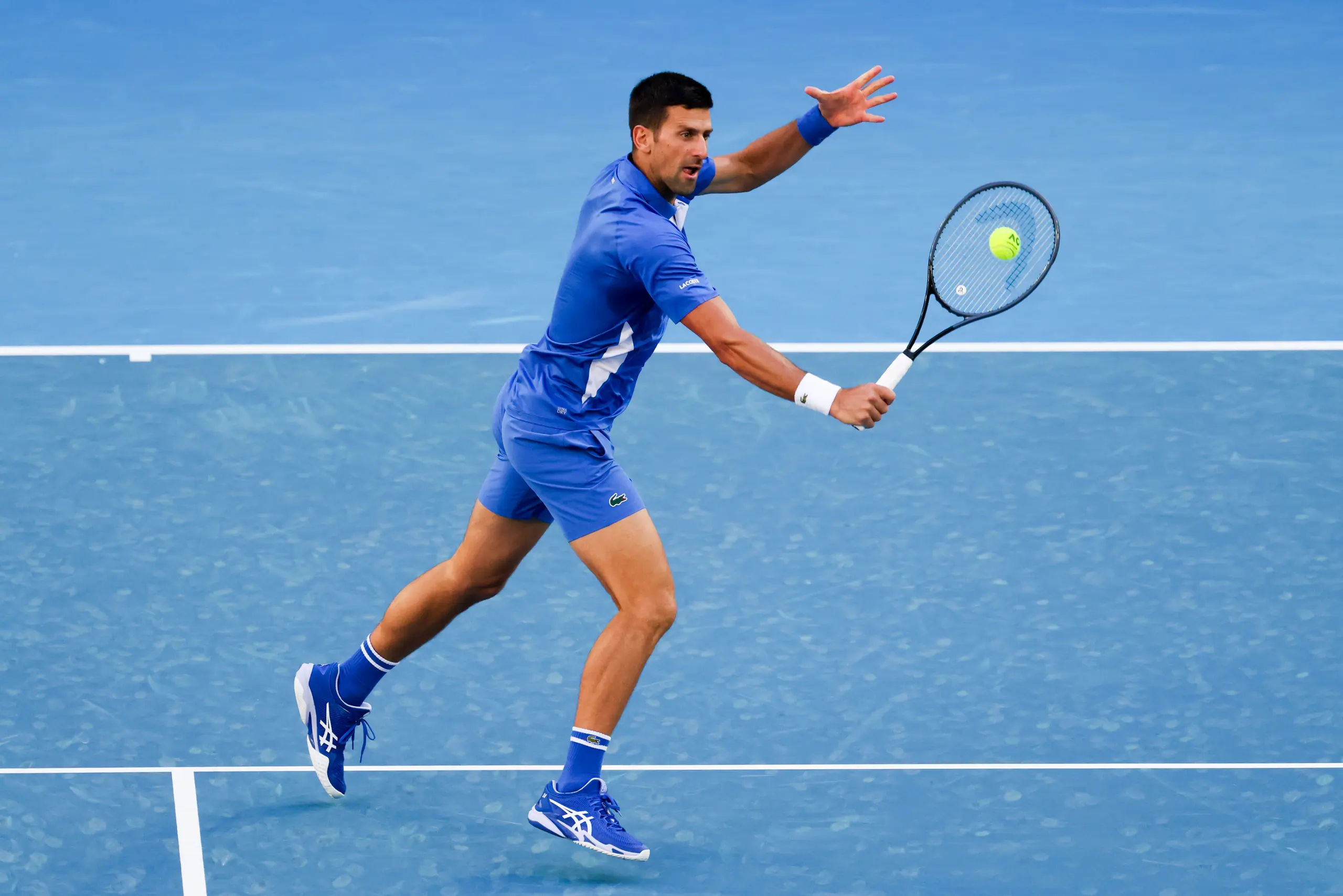 Novak Djokovic plays a charity match ahead of the 2024 Australian Open.