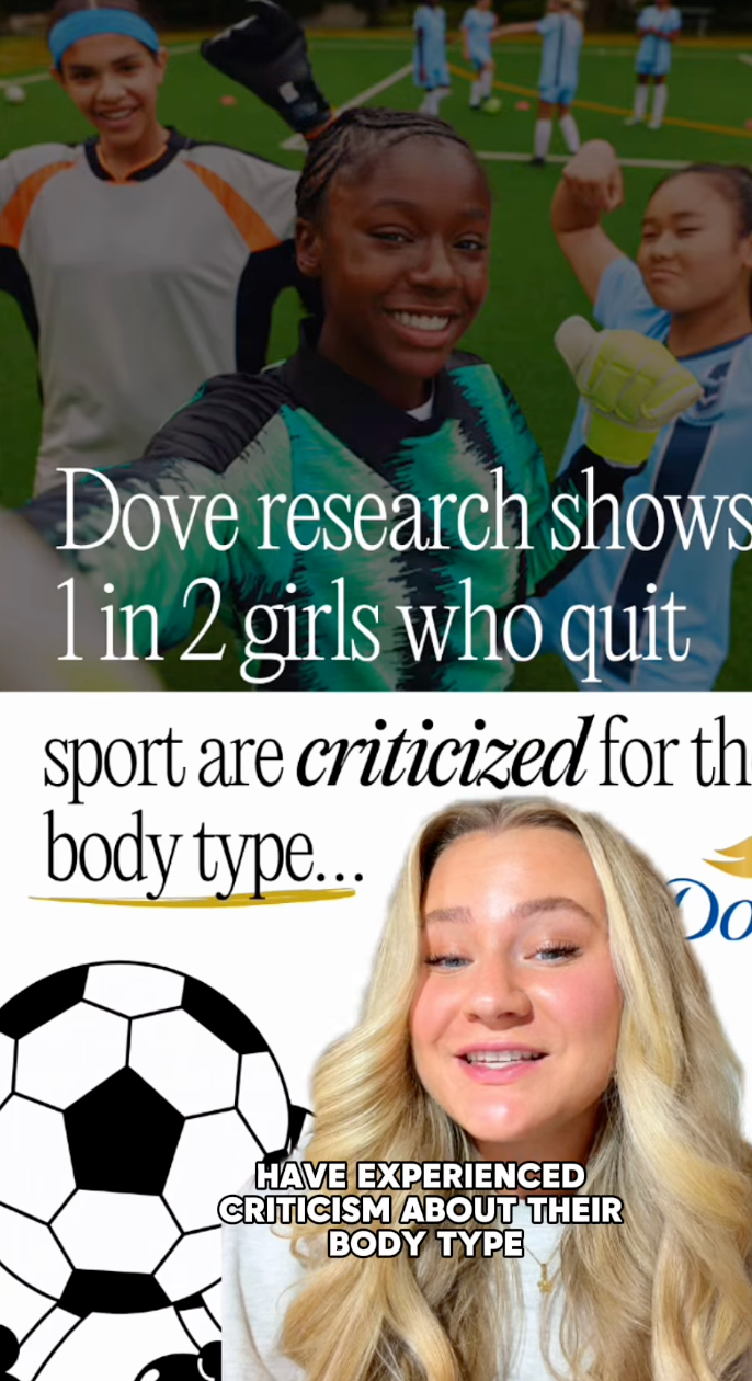 Did you know 1 in 2 girls who quit sport face criticism about their body type? 😔