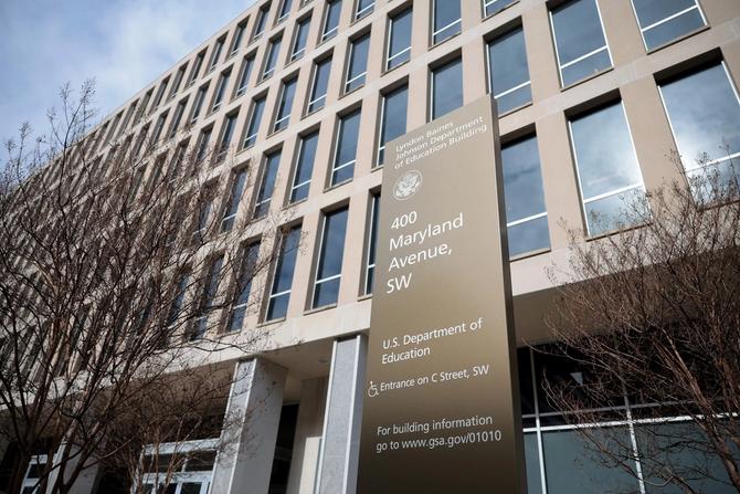 The outside of the U.S. Department of Education building.