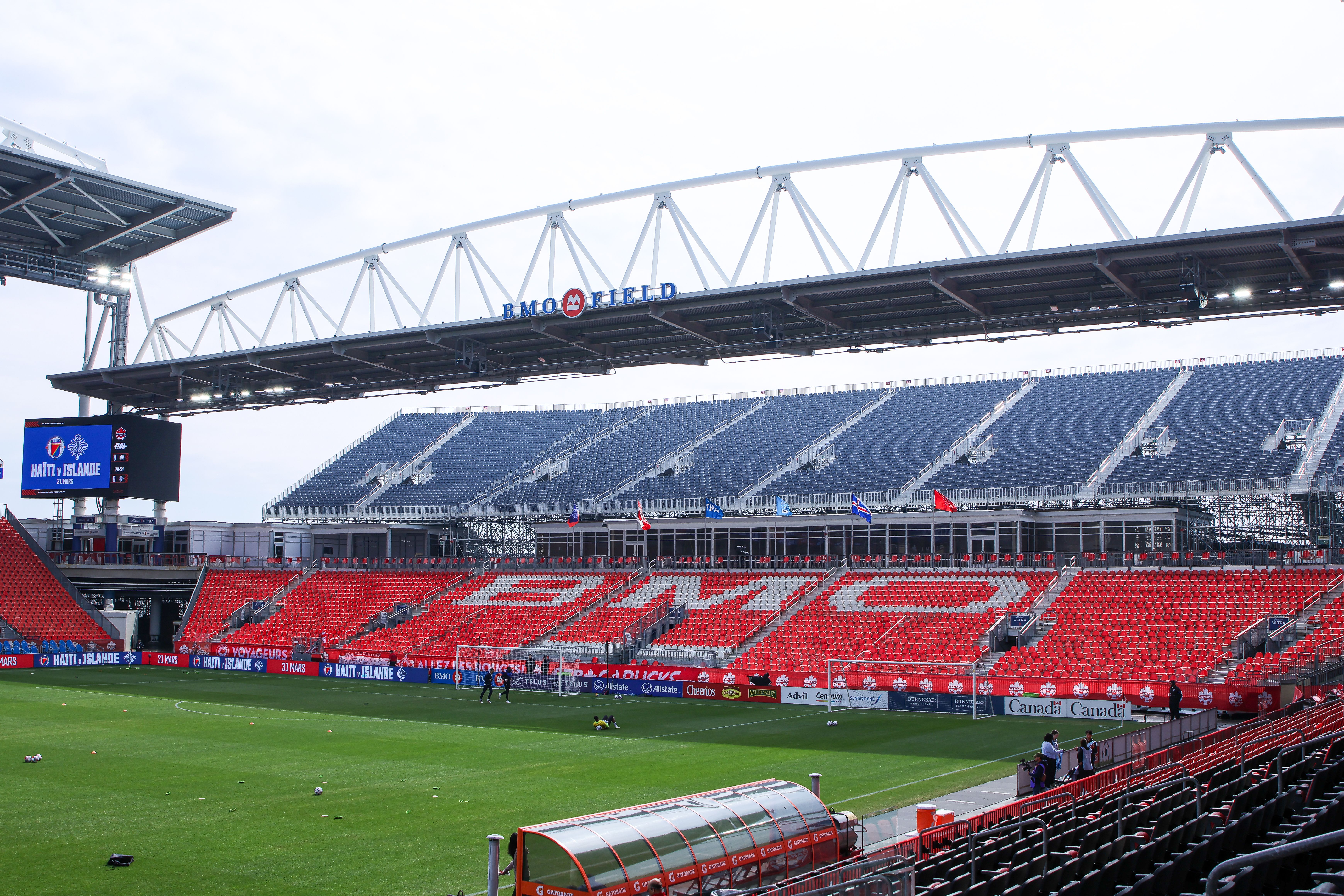 BMO Field stands and field on a sunny day.