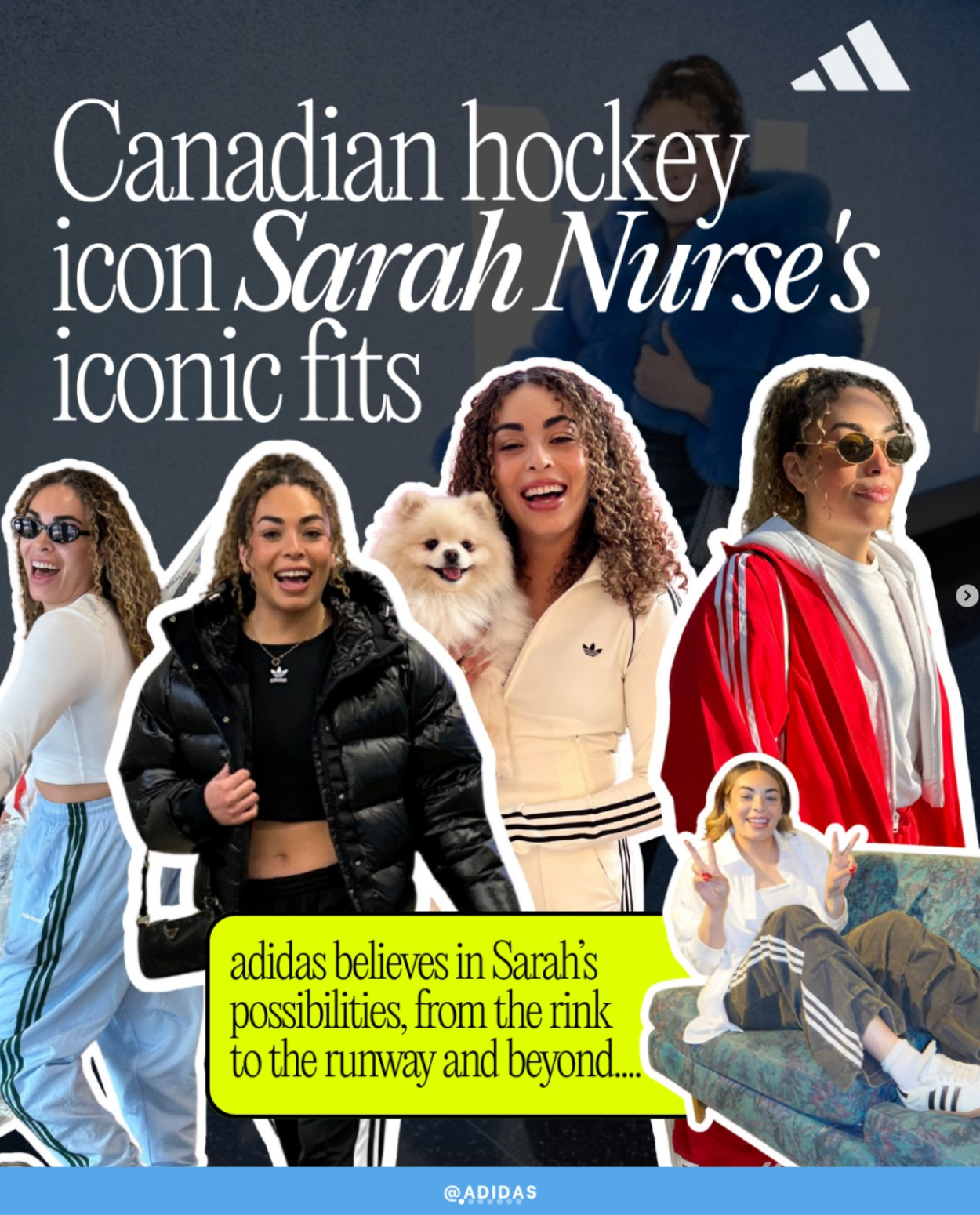 Canadian hockey icon Sarah Nurse brings confidence, skill, and style everywhere her game takes her.