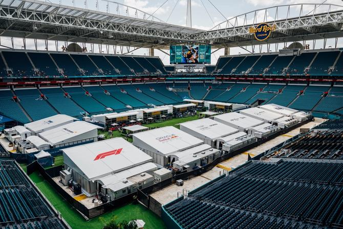 Formula 1 Grand Prix Miami activations at the Hard Rock Stadium