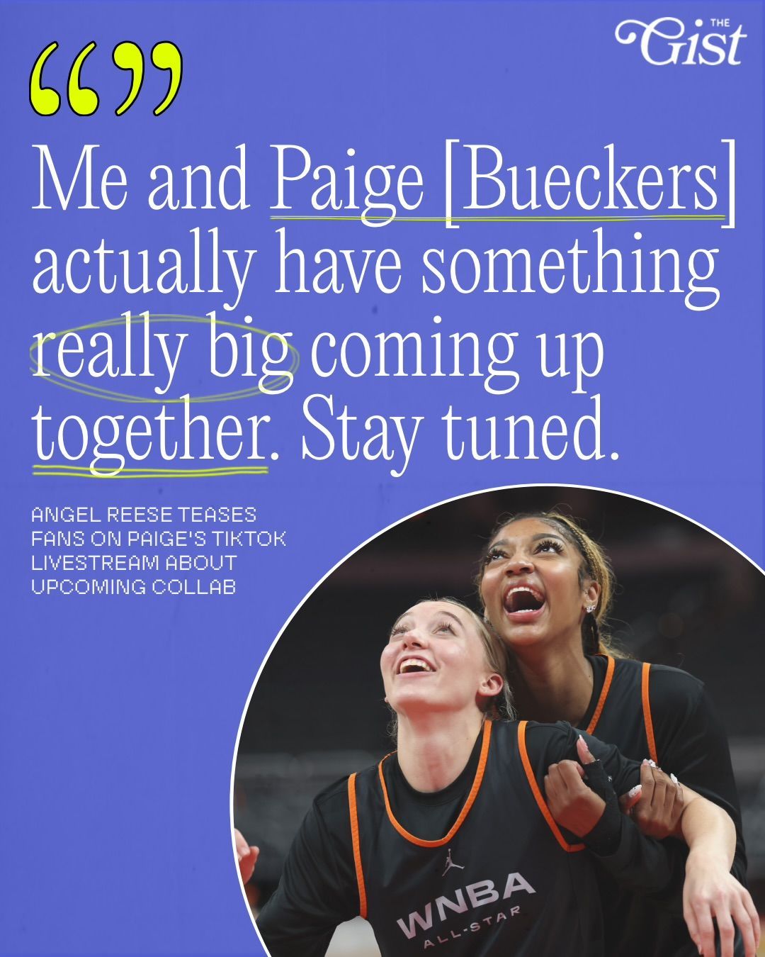 An Angel Reese and Paige Bueckers collab? We are so sat.