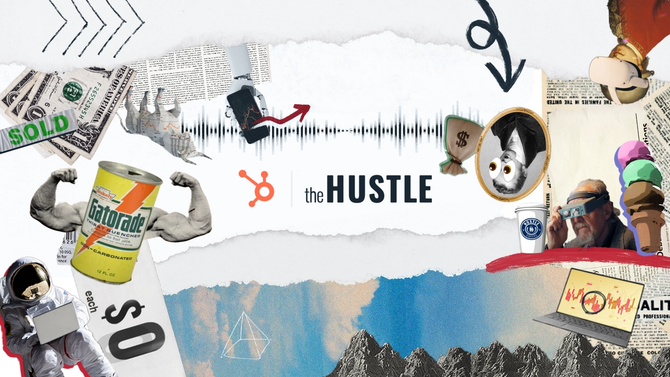 A collage promoting The Hustle