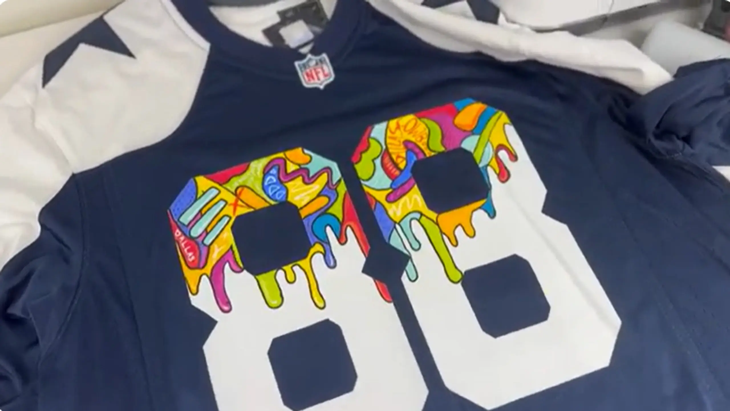 Creator Ambar Garcia’s DIY’d CeeDee Lamb jersey.
