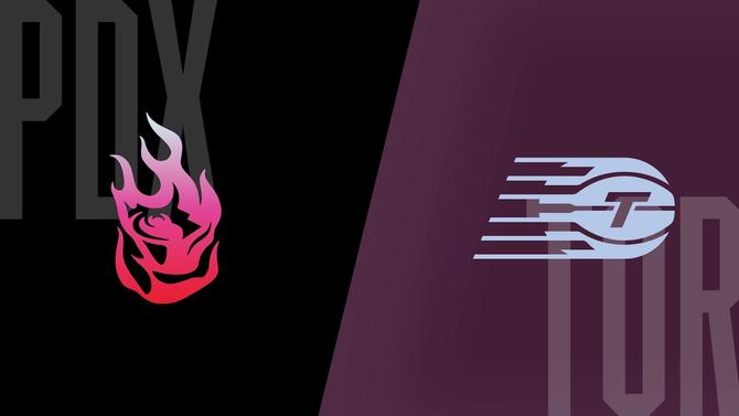 The Portland Fire and Toronto Tempo logos.