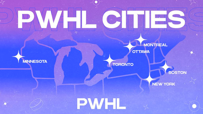A map of the PWHL cities