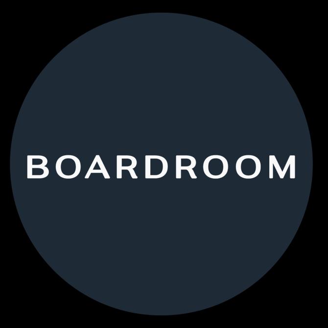 A graphic of the Boardroom logo