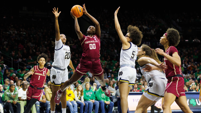 Florida State women's basketball against Notre Dame