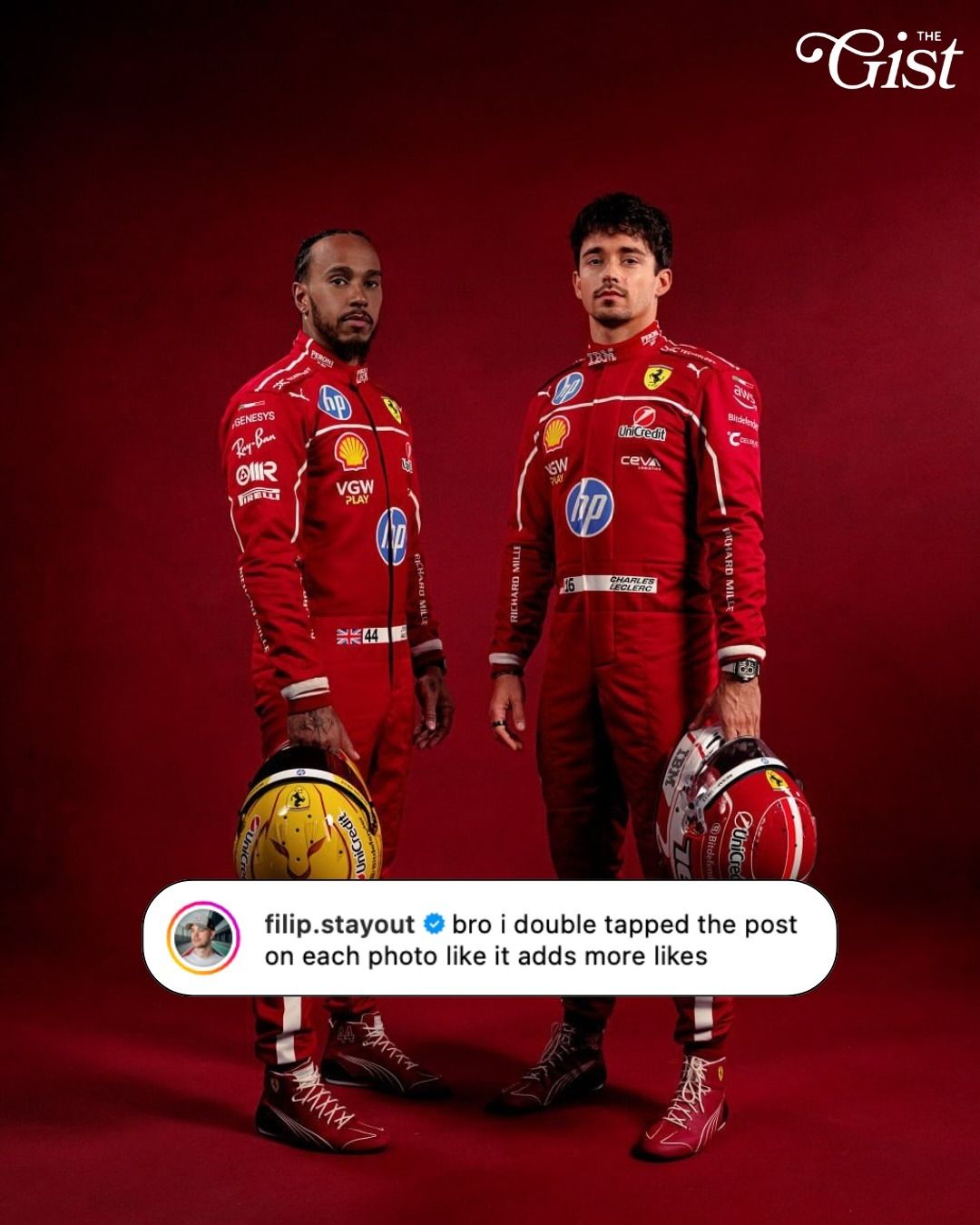 Ferrari unveils fiery race suits ahead of the 2025 season