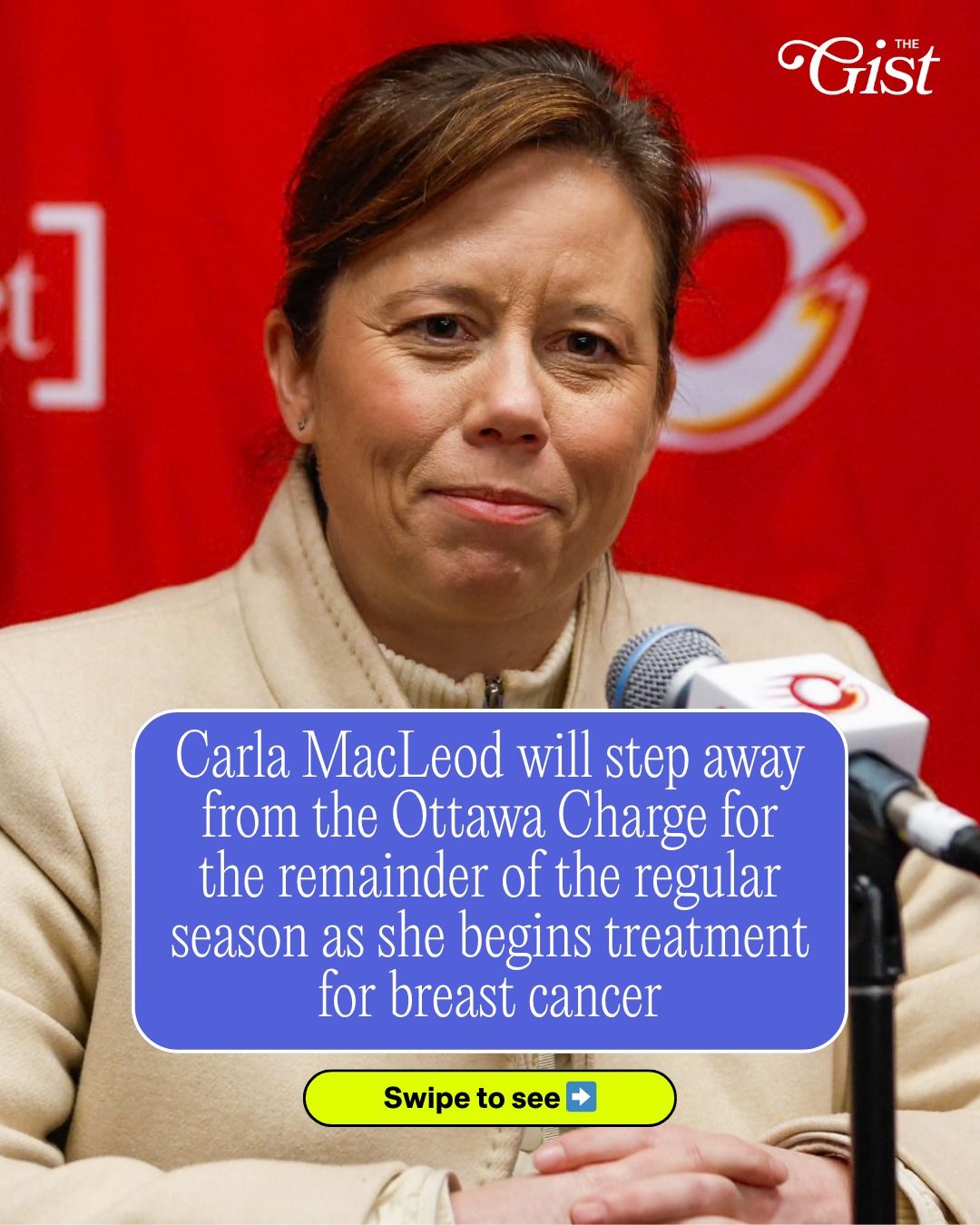 Wishing Carla MacLeod all the best during treatment. 💛⁣