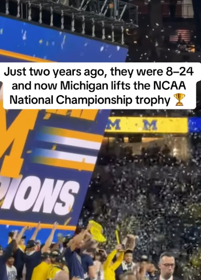 The Michigan Wolverines defeated UConn 69–63 to claim their first NCAA Championship since 1989. 🥹🏀