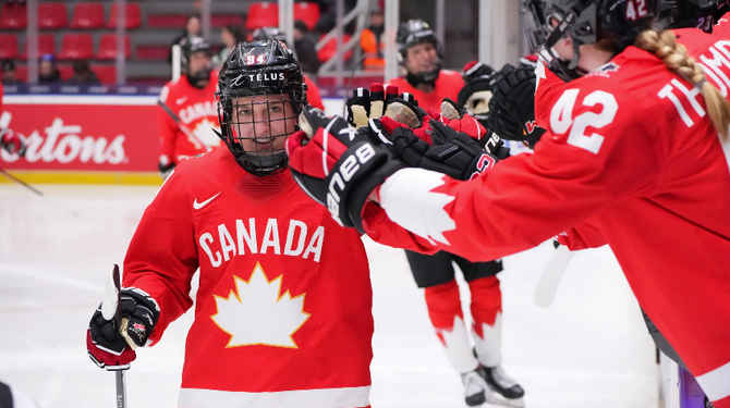 Jennifer Gardiner celebrates after a goal