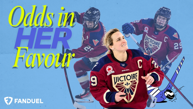 A graphic of Marie-Philip Poulin of the Montreal Victoire.