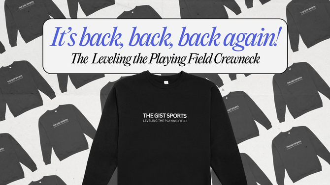 The GIST's black crewneck on display
