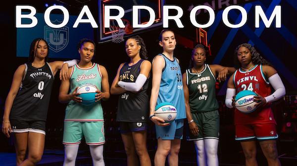 Six Unrivaled basketball players posing together