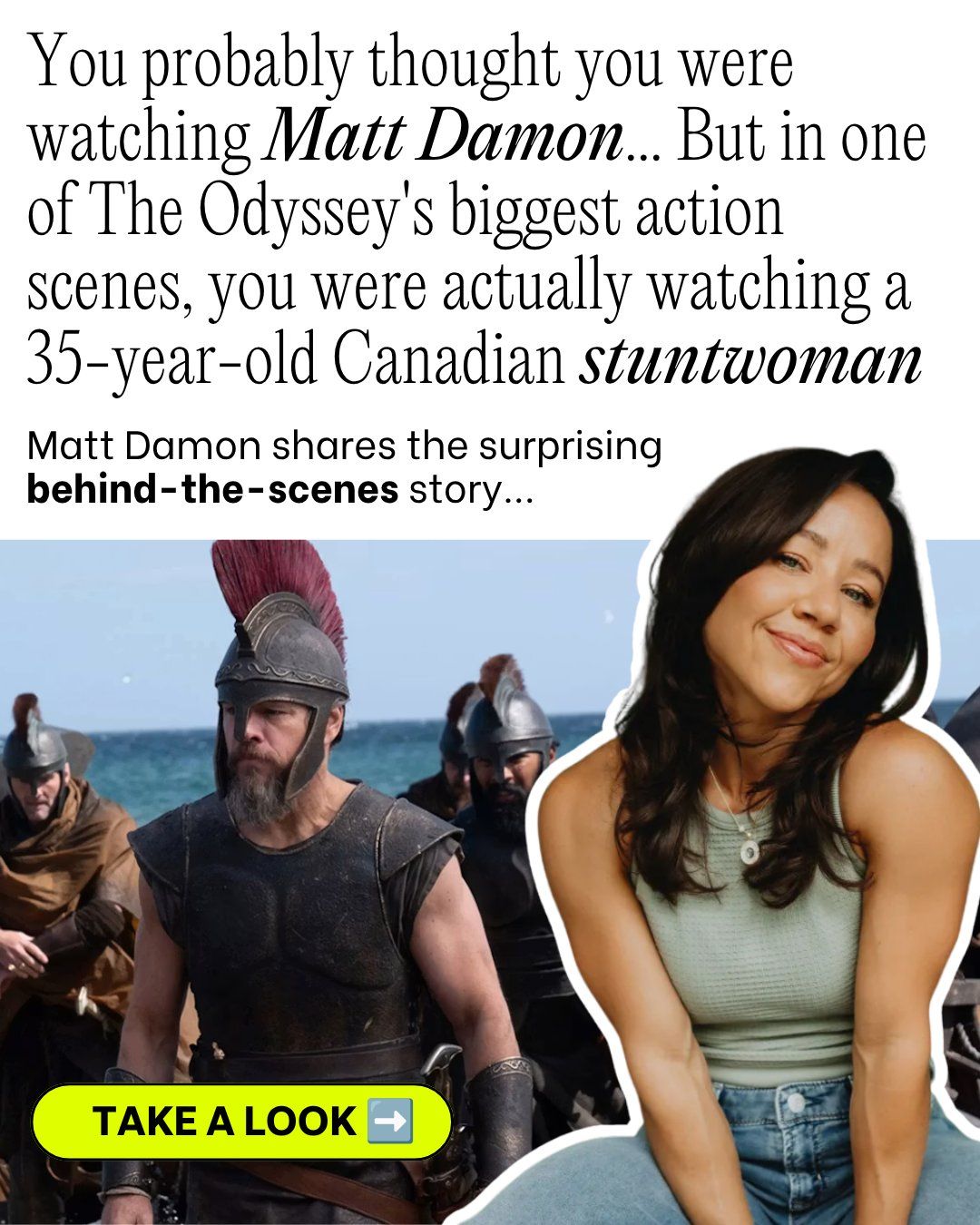 The actor revealed that one of the film's biggest action scenes actually featured Canadian stunt performer Devyn Dalton. 🤩