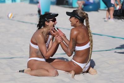 Melissa Humana-Paredes and Brandie Wilkerson Become the First Women's Beach Volleyball Team To Advance to the Semi-Finals