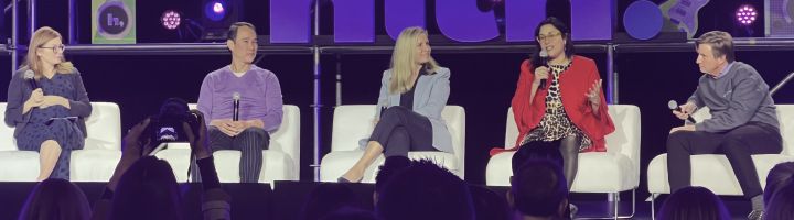 Missy Krasner on a panel at the HLTH conference