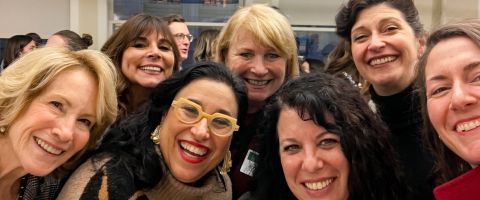 Missy Krasner with colleagues at HLTH