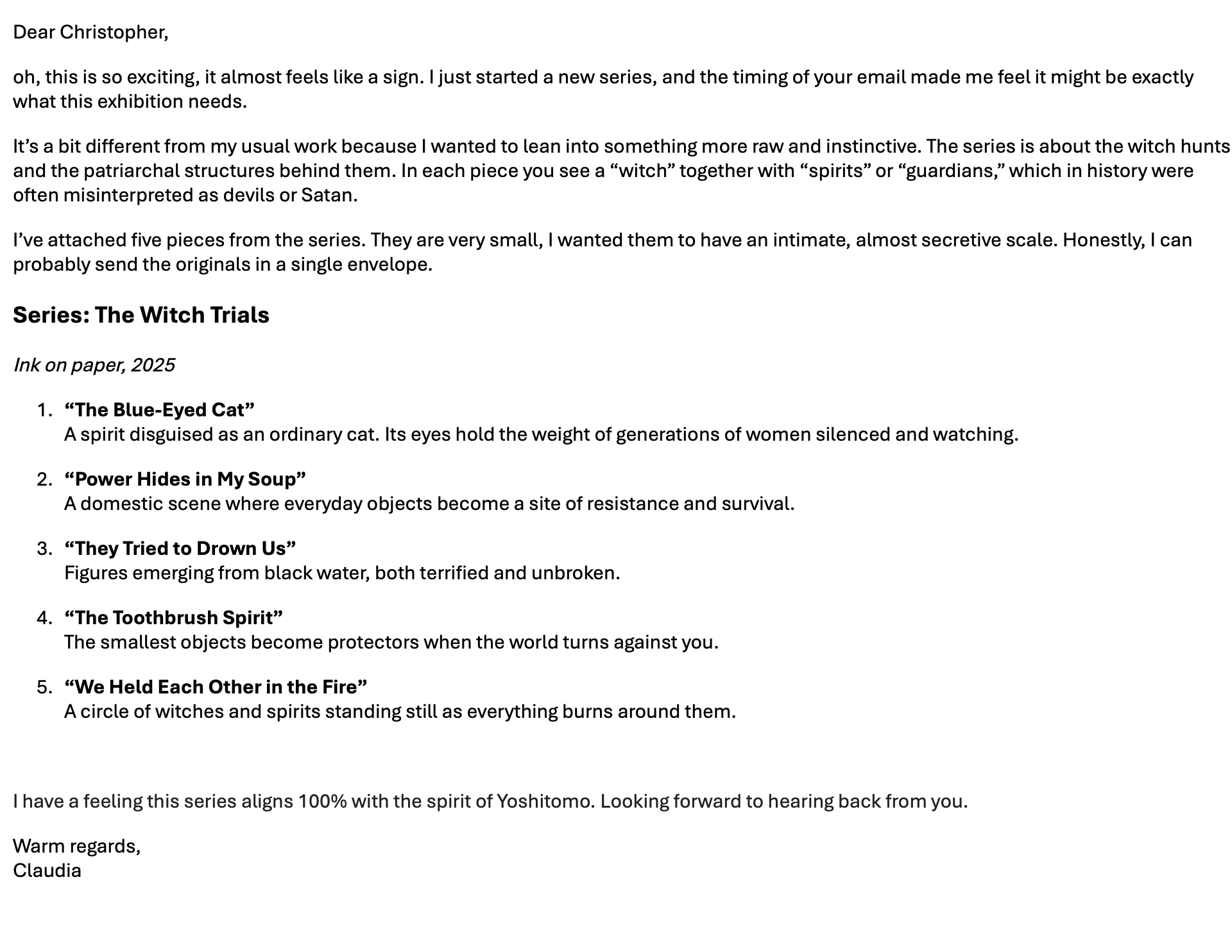 The Witch Trials Series Concept