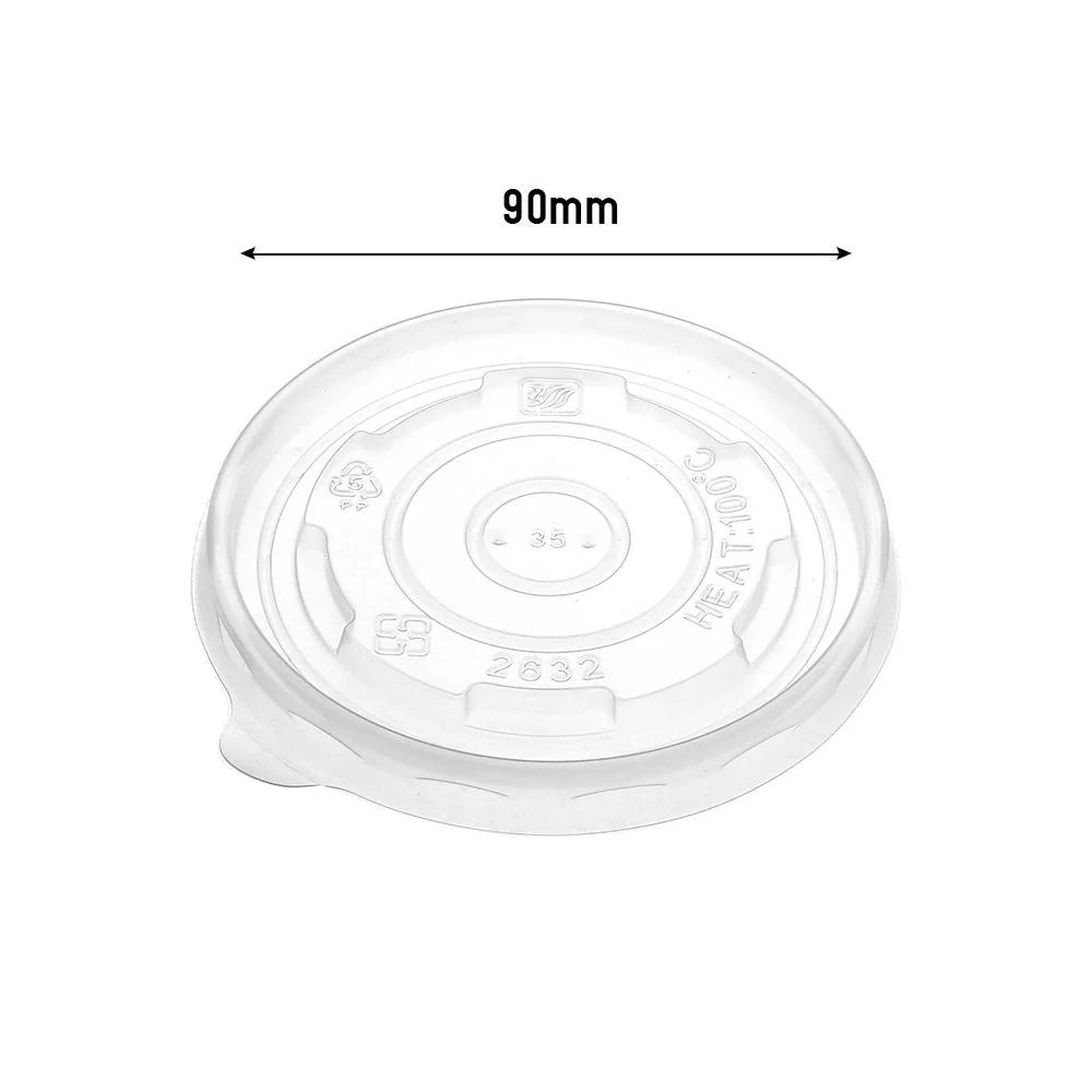 90mm PP Lids for 5oz & 8oz Paper Soup Bowls - Pack of 1000