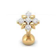 Cross starburst diamond nosepin by Venus Jewellers