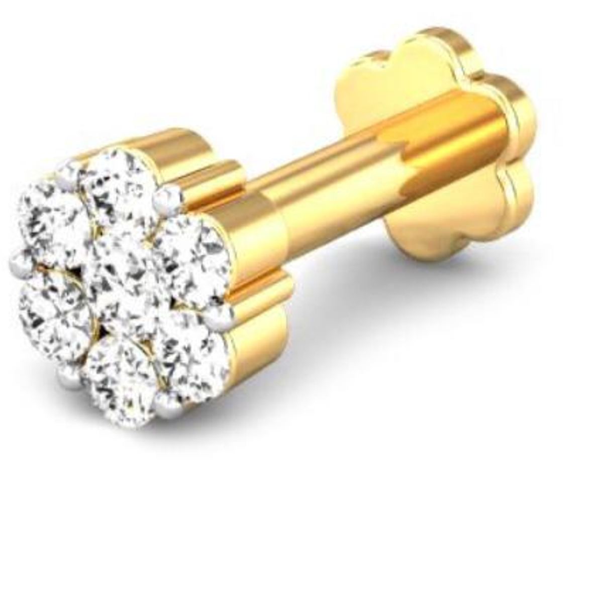 Floral blossom diamond nosepin by Venus Jewellers