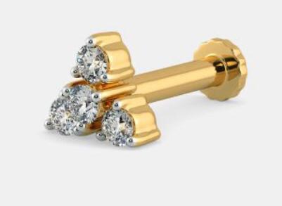Compact diamond cluster nosepin by Venus Jewellers