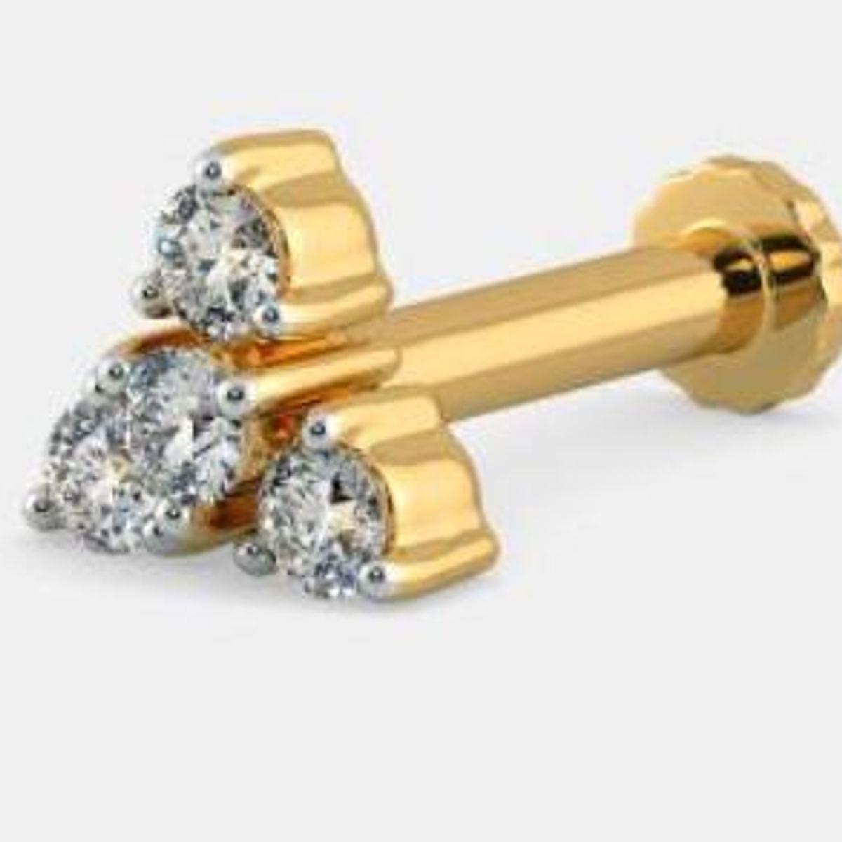 Compact diamond cluster nosepin by Venus Jewellers