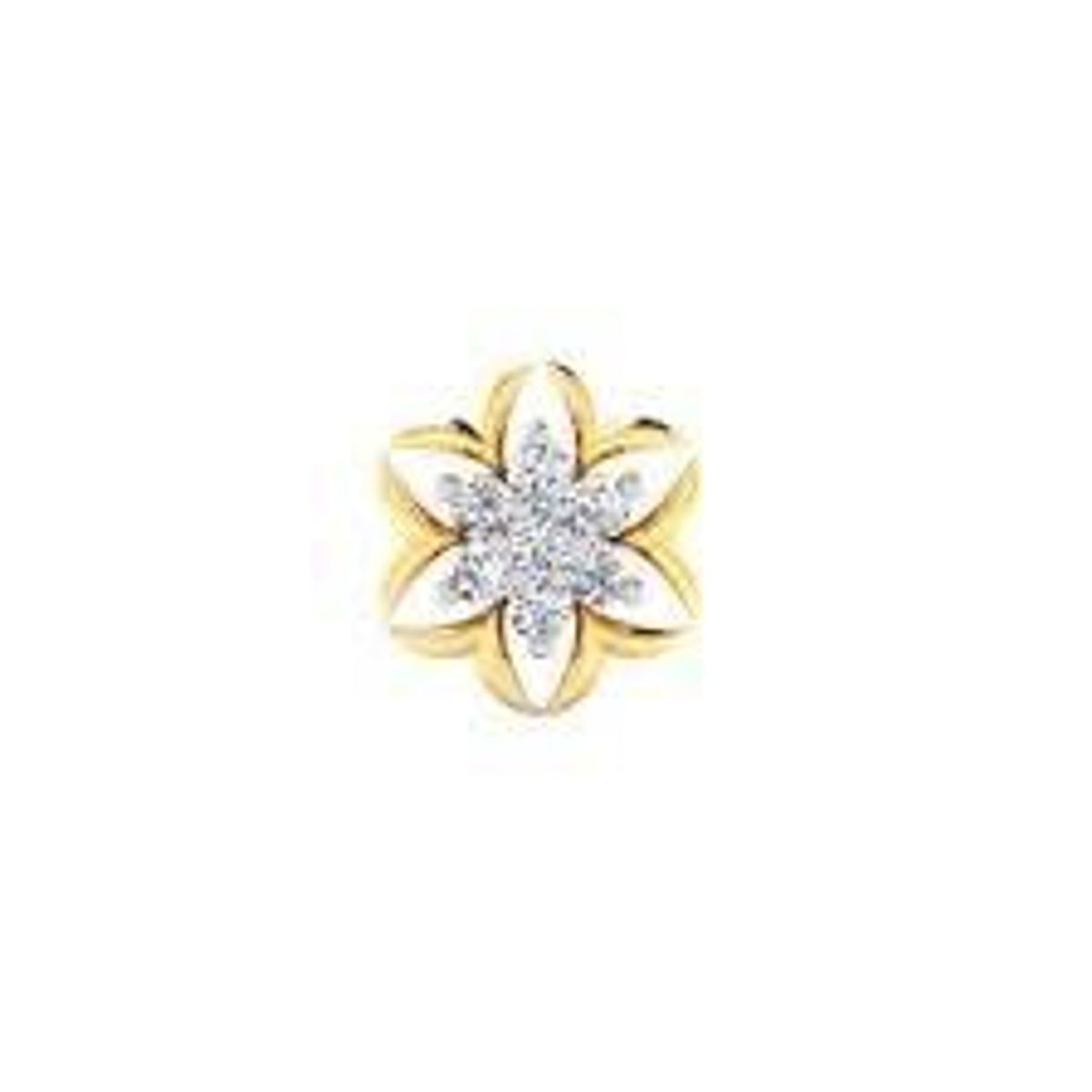 Openwork floral diamond nosepin by Venus Jewellers