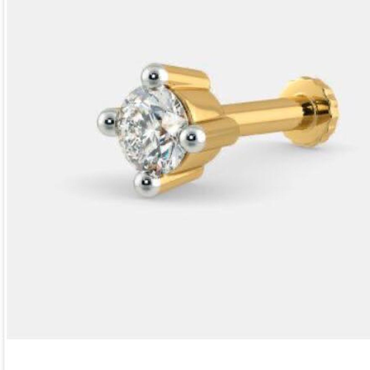 Four-prong solitaire diamond nosepin by Venus Jewellers