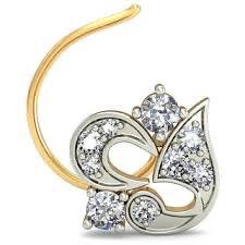 Paisley swirl diamond nosepin by Venus Jewellers