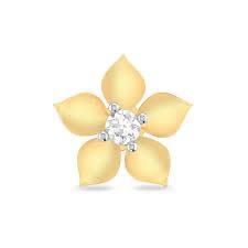 Satin petal floral diamond nosepin by Venus Jewellers