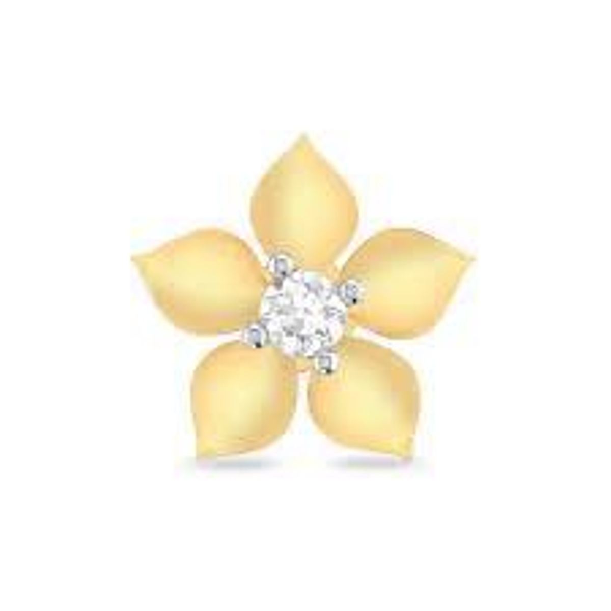 Satin petal floral diamond nosepin by Venus Jewellers