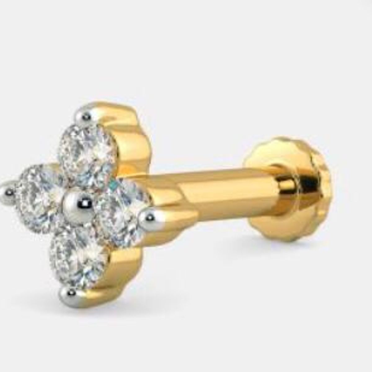 Quatrefoil diamond nosepin by Venus Jewellers