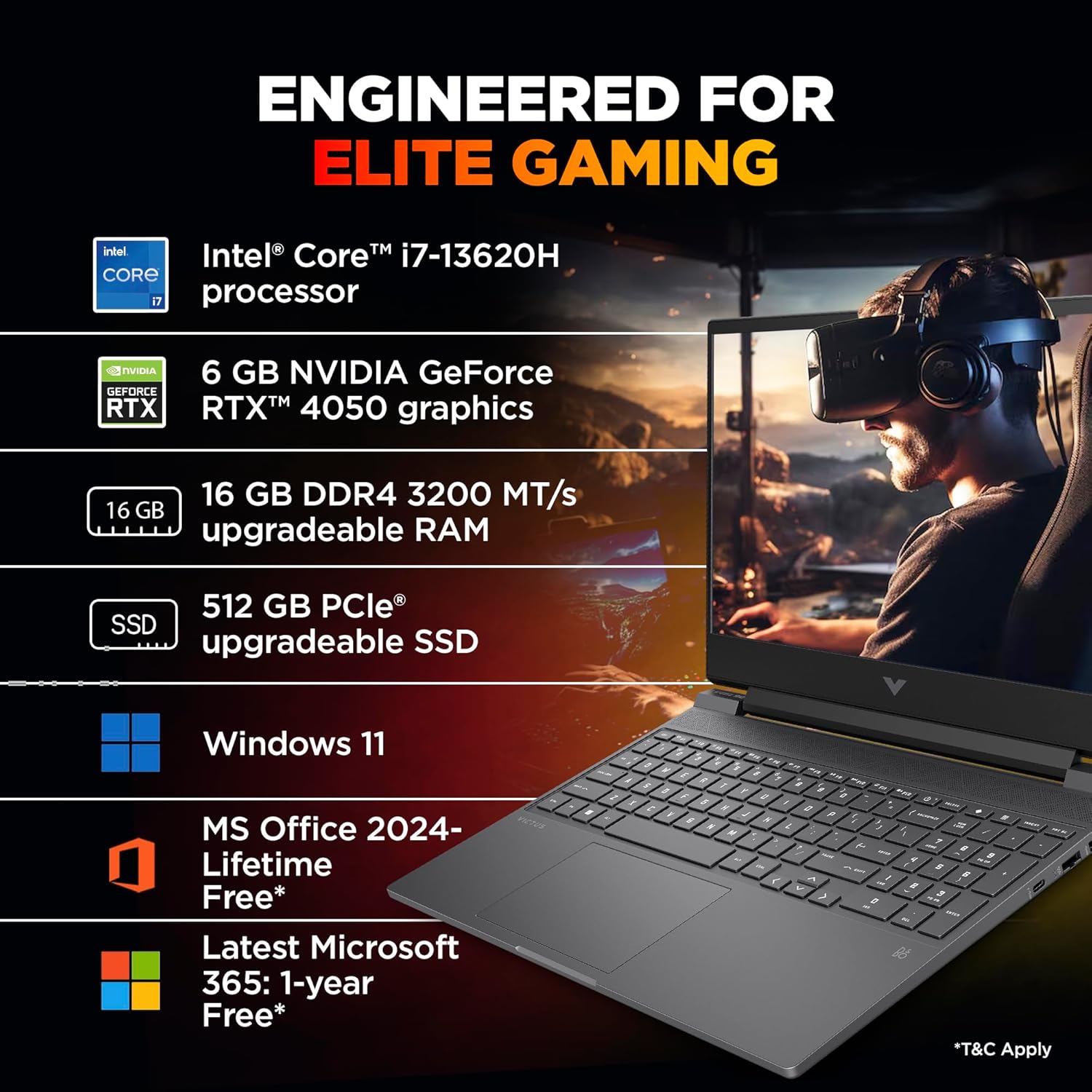 HP Victus 6GB RTX 4050 - 2