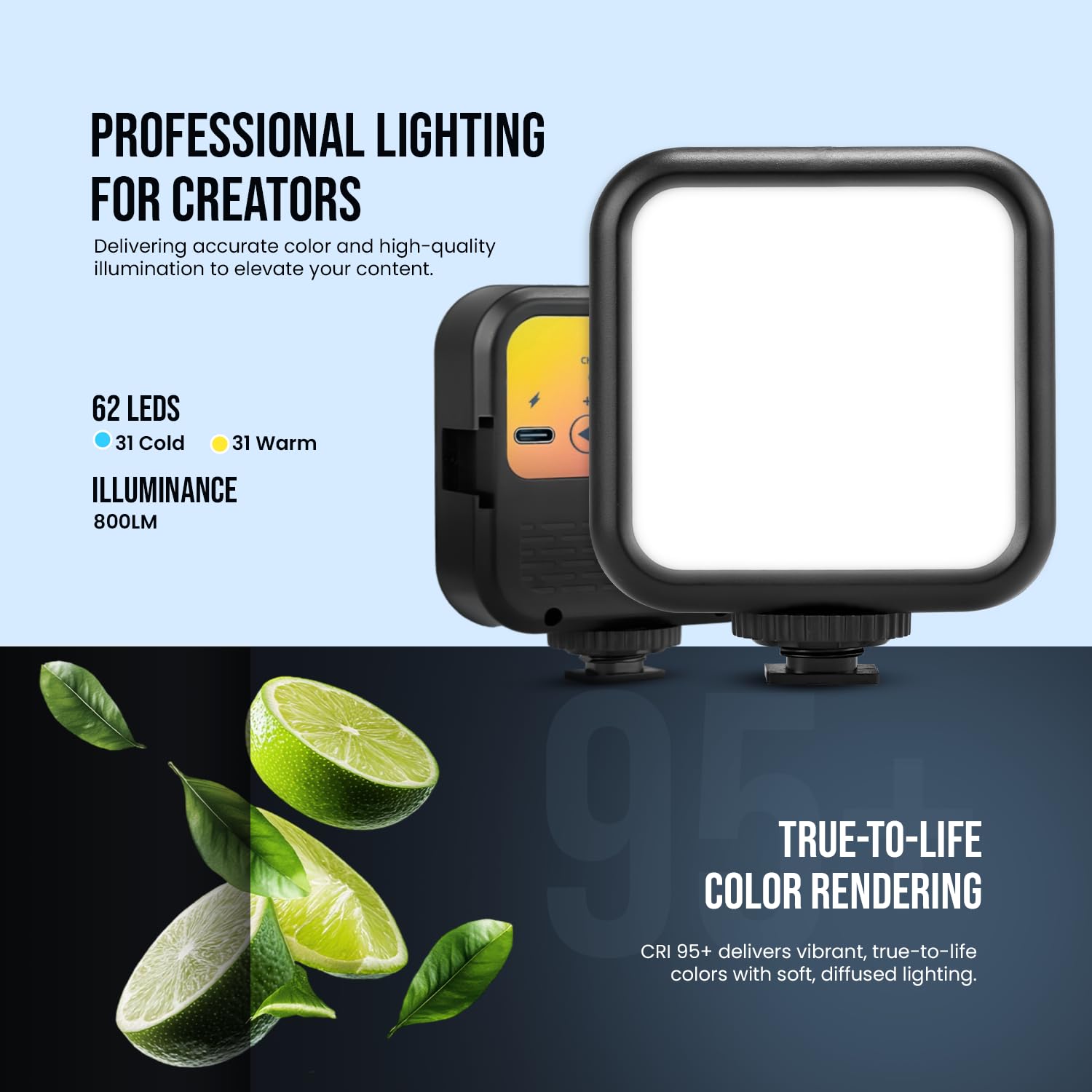HIFFIN LT-003 Selfie Light with 3000-9000K - 6