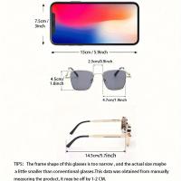 YOUTH CLUB Toughened Glass Lens Retro Square Sunglasses For Men - 3