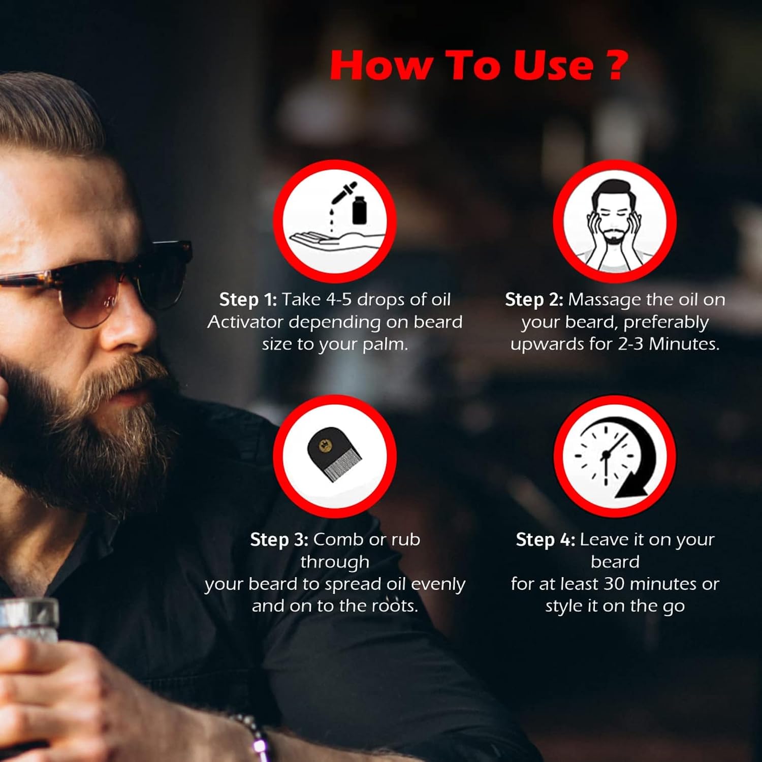 Fulllight Tech Beard Growth Oil for Men-30ml - 4