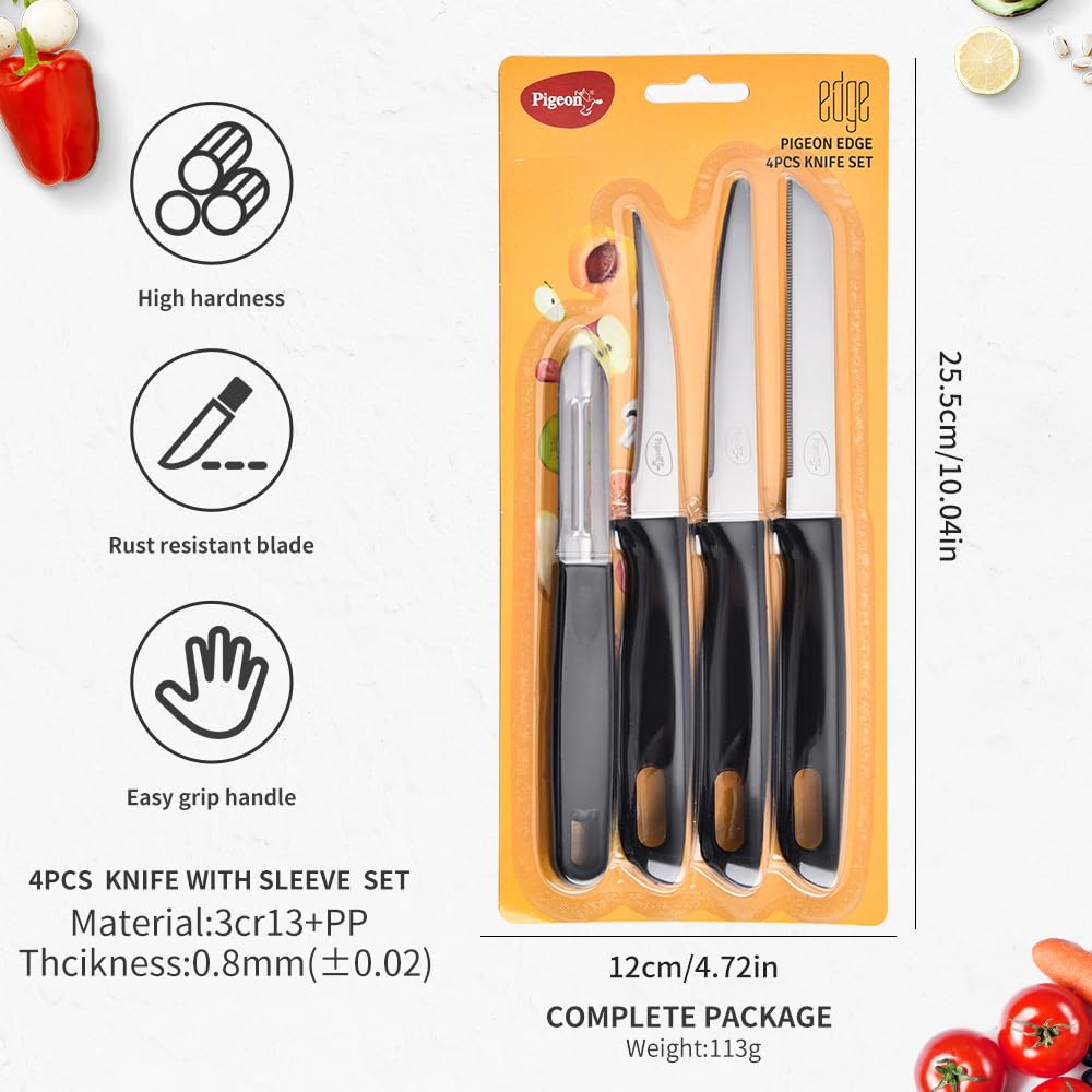 Pigeon by Stovekraft Edge Stainless Steel 4 Pcs Knife Set - 5