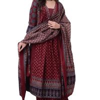 KLOSIA Women's Printed Anarkali Set
