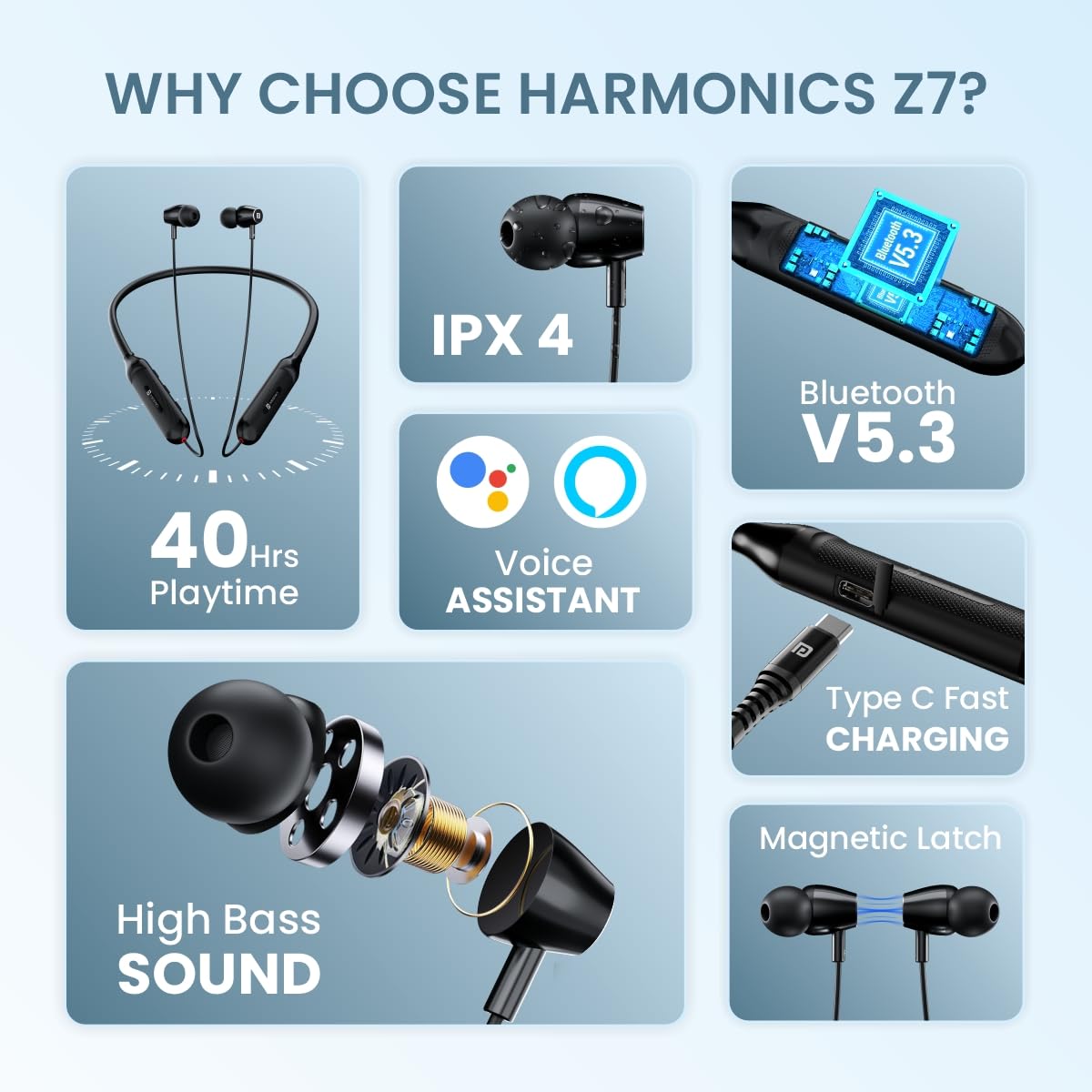 Portronics Harmonics Z7 Bluetooth Wireless in Ear Earphones 40 Hours Playback - 2