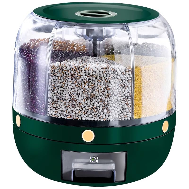 Delavala | 360° Rotating 6 Grid Large Grain Dispenser - 5