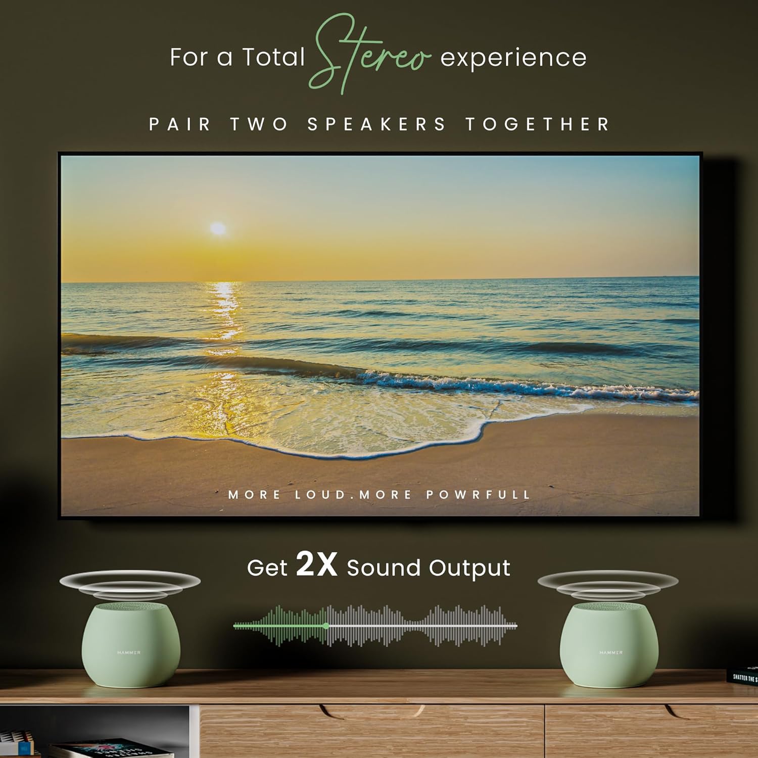 HAMMER Drop 5W Bluetooth Wireless Speaker Twin Pairing, 1200 mAh, 100H Backup - 5